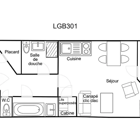 2 Pieces + Cabine, Skis Aux Pieds, Proche Commerces - Fr-1-182a-35 Apartamento *